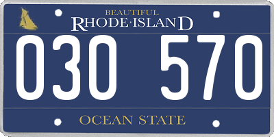 RI license plate 030570