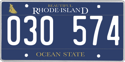 RI license plate 030574