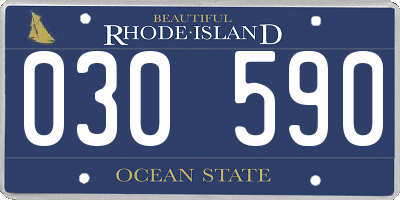 RI license plate 030590