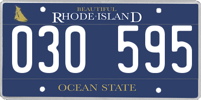 RI license plate 030595