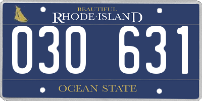 RI license plate 030631
