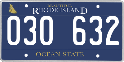 RI license plate 030632
