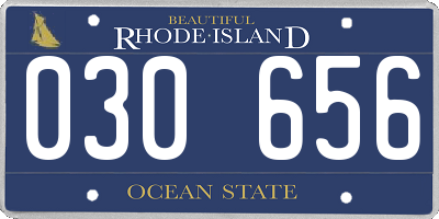 RI license plate 030656