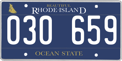 RI license plate 030659