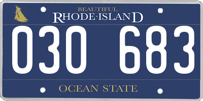RI license plate 030683