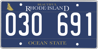 RI license plate 030691