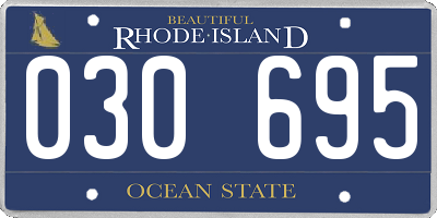RI license plate 030695