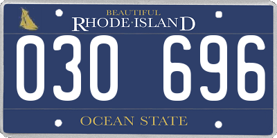 RI license plate 030696