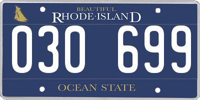 RI license plate 030699