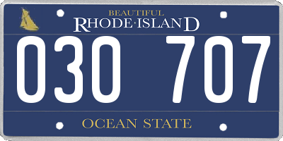 RI license plate 030707