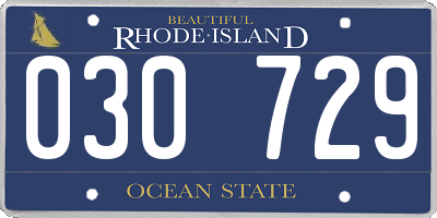 RI license plate 030729