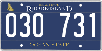 RI license plate 030731