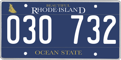 RI license plate 030732