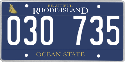 RI license plate 030735