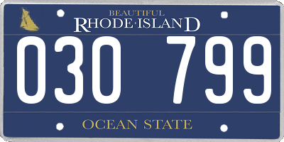 RI license plate 030799