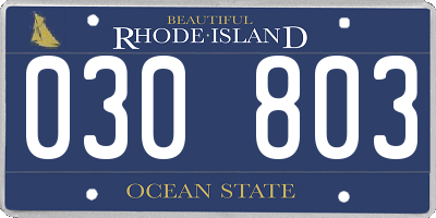 RI license plate 030803