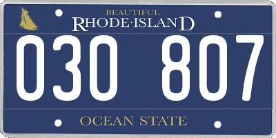 RI license plate 030807