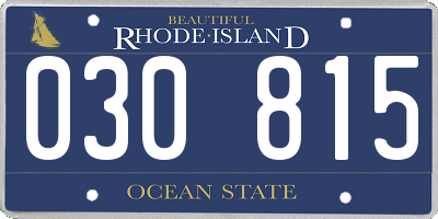 RI license plate 030815