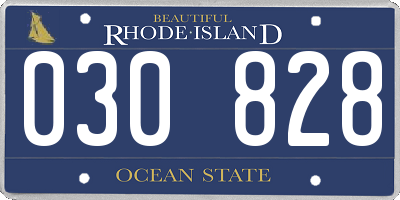RI license plate 030828