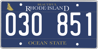 RI license plate 030851