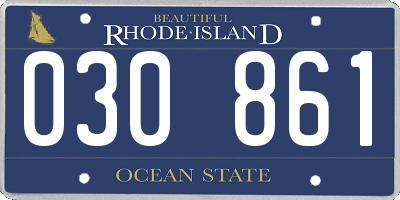 RI license plate 030861
