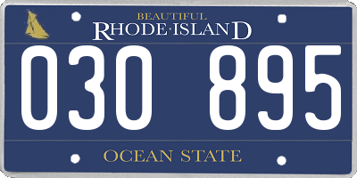 RI license plate 030895