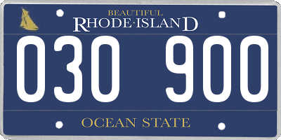 RI license plate 030900