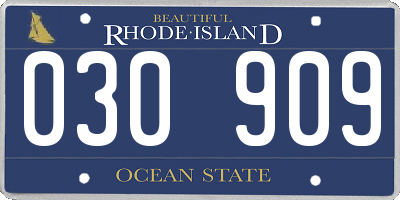 RI license plate 030909