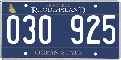 RI license plate 030925