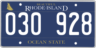 RI license plate 030928
