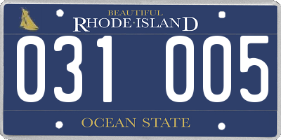 RI license plate 031005