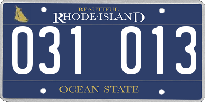 RI license plate 031013