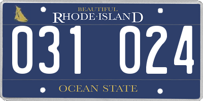 RI license plate 031024