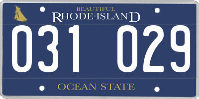 RI license plate 031029