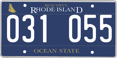 RI license plate 031055