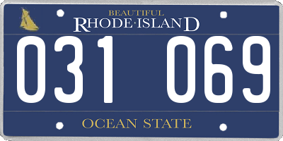RI license plate 031069