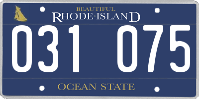 RI license plate 031075