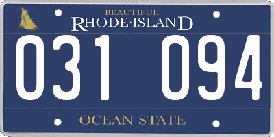 RI license plate 031094