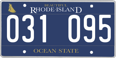 RI license plate 031095