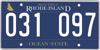 RI license plate 031097