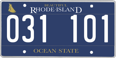 RI license plate 031101