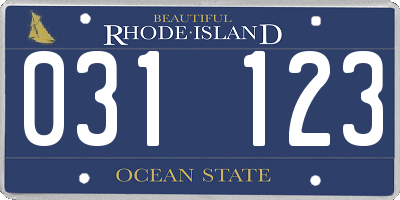 RI license plate 031123