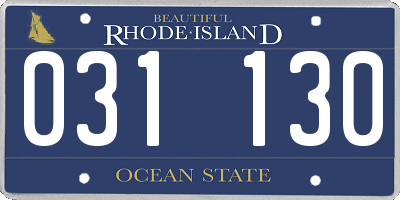 RI license plate 031130