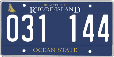 RI license plate 031144