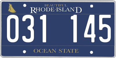 RI license plate 031145