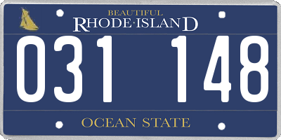 RI license plate 031148