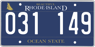 RI license plate 031149