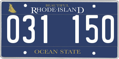 RI license plate 031150