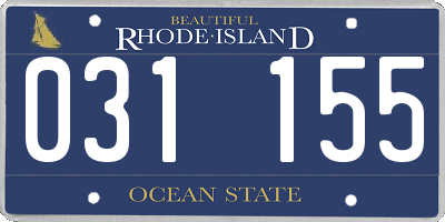 RI license plate 031155