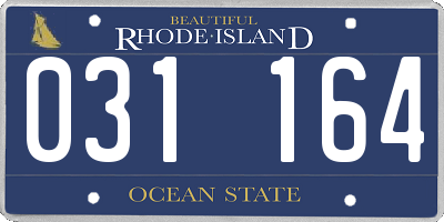 RI license plate 031164